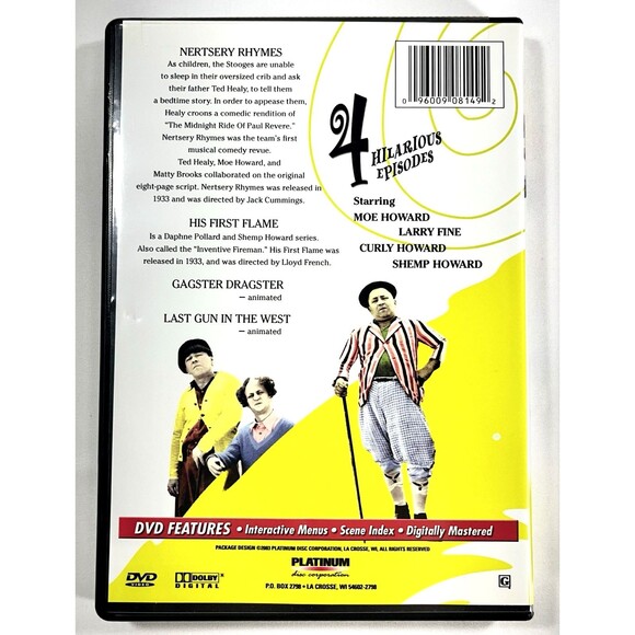 The Three Stooges DVD 2 Disc Set Vintage 2003 New Sealed DVDs - Picture 8 of 12